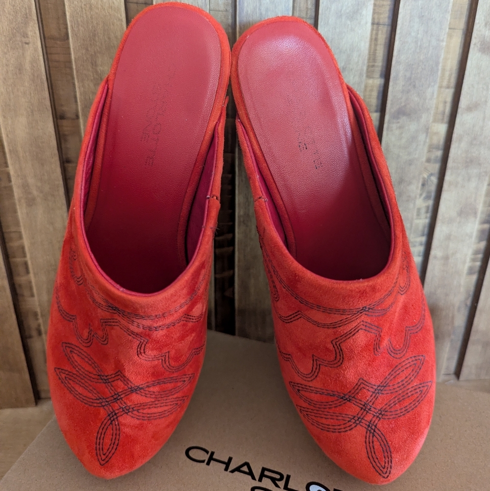 Charlotte Stone Ramos Clog - Pimento (Red) - Picture 9 of 13